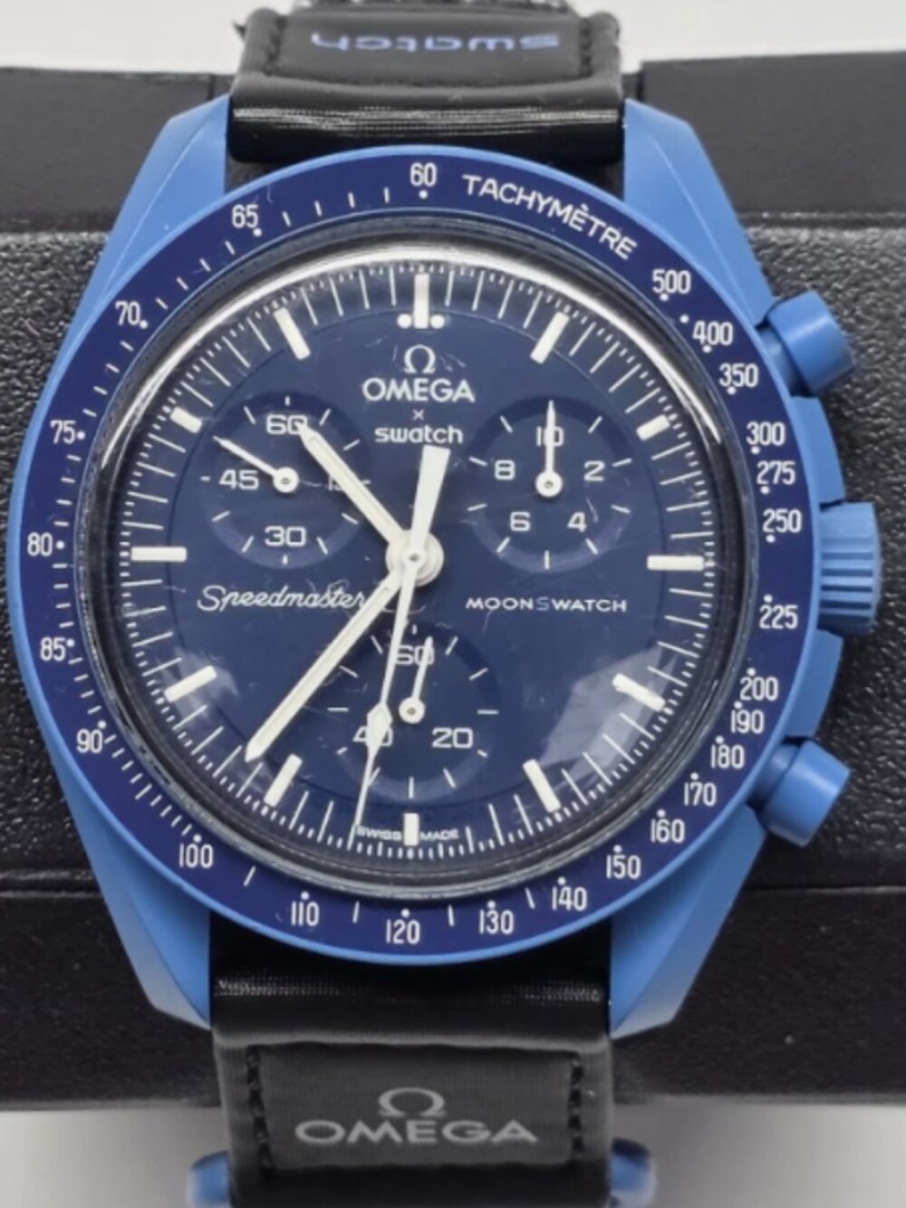 Omega x Swatch MoonSwatch Mission to Neptune Blue Bioceramic Quartz Chronograph